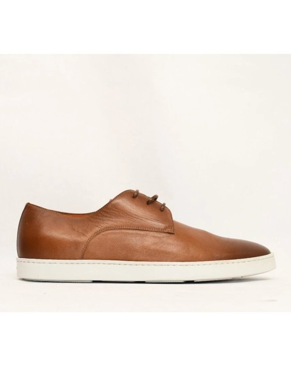 New! Santoni Doyle M5 Derby Sneaker Brown Size 8 D DD466A
